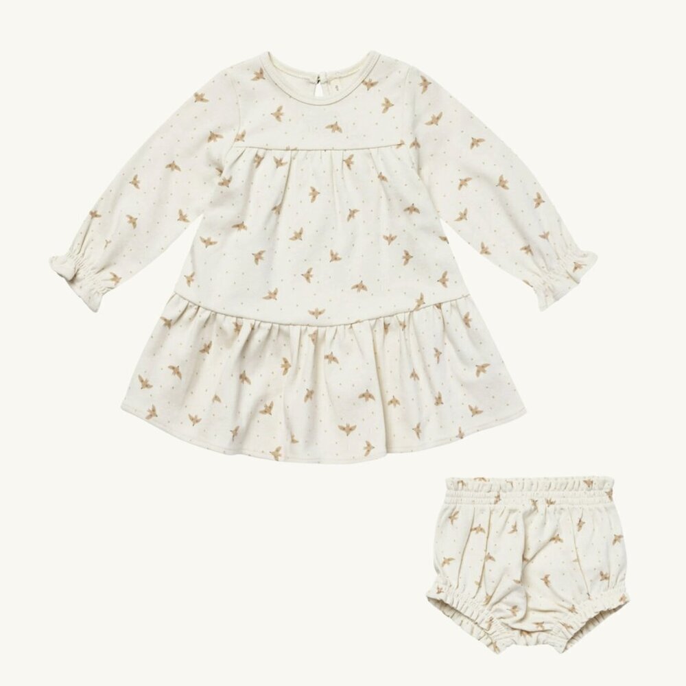 NWT - Quincy mae doves dress with bloomer​​​​